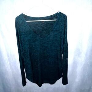 Rock & Republic Teal Space Dyed Long Sleeve Shirt XL